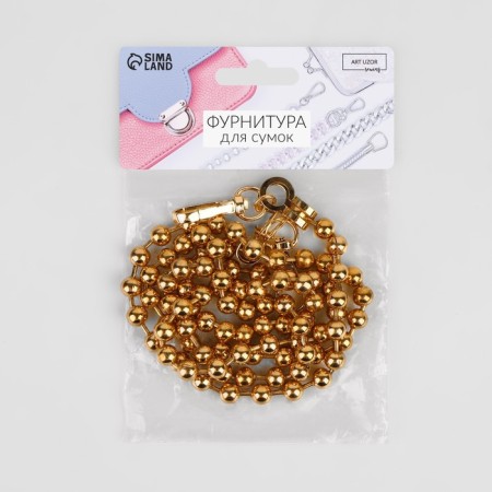A chain for a bag, with carbines, d = 8 mm, 120 cm, gold color-3