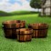 Set of wooden casper, oval 22x18x14cm
