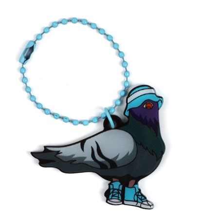 Acrylic keychain on the “pigeon” chain, 5 x 8.7 cm-1