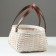 Wicker basket, 21 x 16 x 10/22 cm, white, sequoia