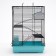 The cage for rodents "Pigzon" No. 5, with 3 floors, equipped, 41 x 30 x 58 cm, turquoise