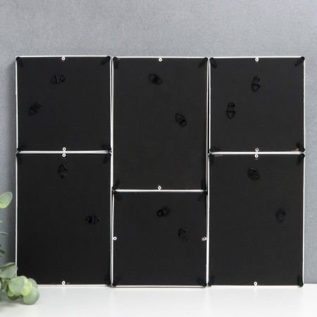 Photo frame in 6 photos 10x10, 10x15 cm "Collage" White set 6 pcs 25x33.5x8 cm-2
