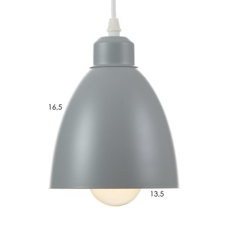 Lamp Bayerlux suspension Bayerlux "oval" 1x40W E27 gray 14x14x18-98 cm-5