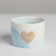 Kashpo ceramic with embossing "Love", 8 x 5.5 cm