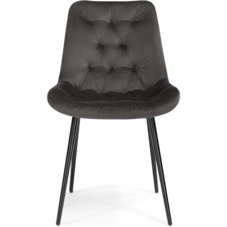 Chair on the Grass -Karkas Goyar Metal/velor, Black/Graphite 51x61x82 cm-1