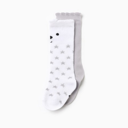 Golfs children's 2 pairs of crumb I, 12-14 cm, white / gray-1