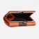 Women's wallet on the button, orange color