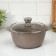 Pamper "Granite Brown", 3 l, d = 24 cm, h = 19.5 cm, glass cover, anti -stick coating, brown color