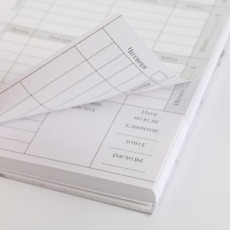 Planing for recording customers A5, 98 sheets, on the crest "Planning Beauty Master", in a solid cover with UV-varnish-4