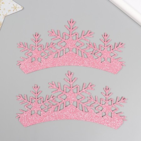 Harvesting for creativity "Crown", pink color, 18 cm (set 2 pcs)-2