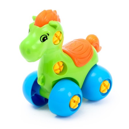 Plastic designer for kids "horse", 15 parts, mix-3