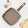 Granite Grill pan, 24 × 24 cm, removable handle, glass cover, anti-stick coating, brown color
