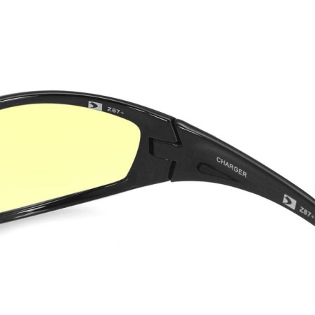 Charger glasses black with yellow lenses Antifog Ansi Z87+-3