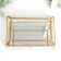 Casket glass with a metal frame "Squares" gold 8.5x16x24 cm