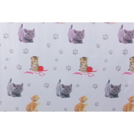 Curtain for the bathroom "kittens", 180 x 180 cm-1