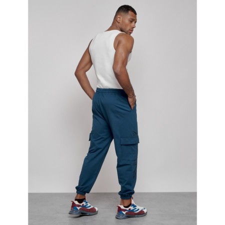 Joggers male, size 56, blue color-19