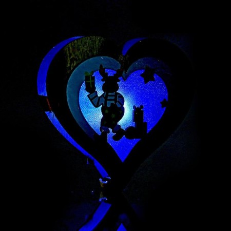 Light decor on the suspension "Heart" 14 × 13 × 2 cm-3