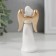 Souvenir Polystone "Angel-Hood in prayer" White with gold 8.5x4.2x2.5 cm