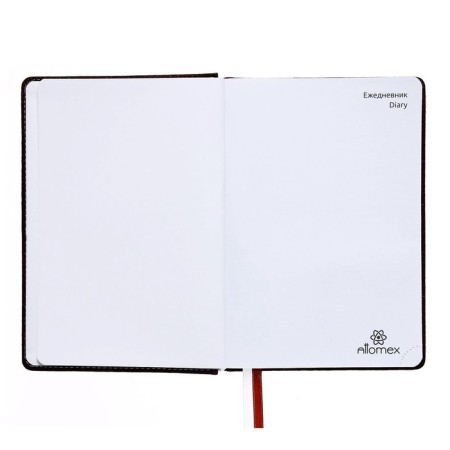 Leduced Diary A5, 160 sheets, attomex.croco, hard -skinned artificial leather cover with foam rubber, liesse, block 70 g/m2, brown-2