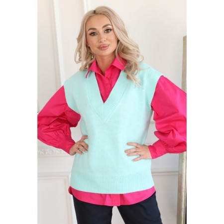 Women's vest, size 48, mint color-14