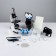 Microscope "Practice", multiplicity of 1200, 600, 300, in the case, with props