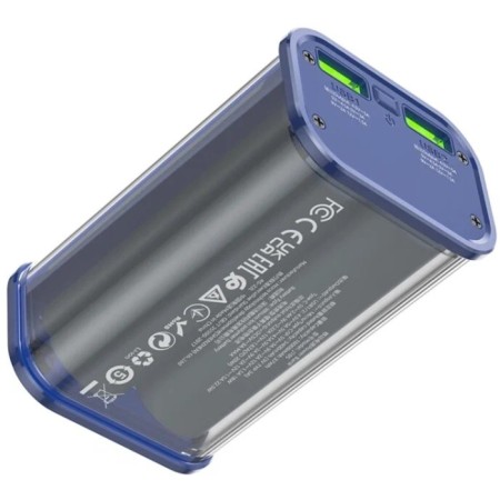 External battery Hoco J105, 10,000 mAh, 3 A, 2USB/Type-C/Lightning/Microusb, Blue-2