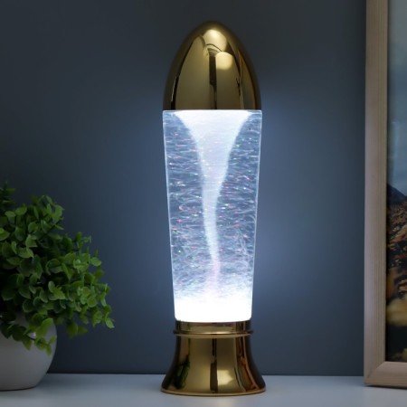 Lava-lamp "Whirlwind" LED from batteries 3haa USB gold 7x7x28cm-6