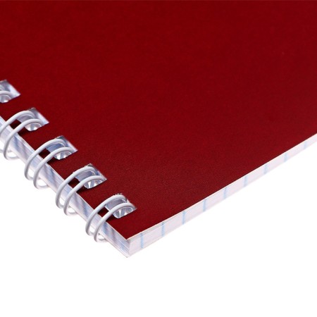 Notepad A5, 40 sheets in the cage on the rowing "red", cover of shaky cardboard, offset unit-1