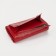 Women's wallet on the button, red color