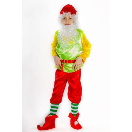 Gnome carnival costume, cap, beard, shirt, belt, pants, shoes, p. 34, height 134 cm