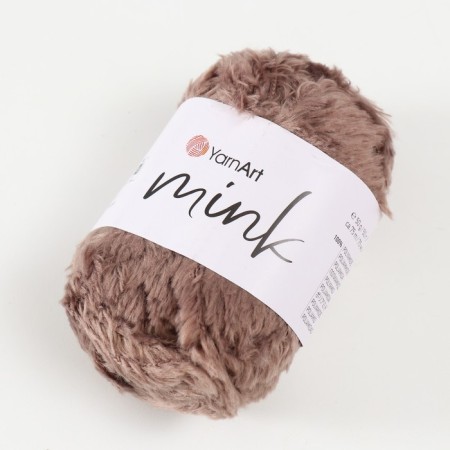 Yarn "mink" 100% polyamide 75m/50g (332 cocoa)-1