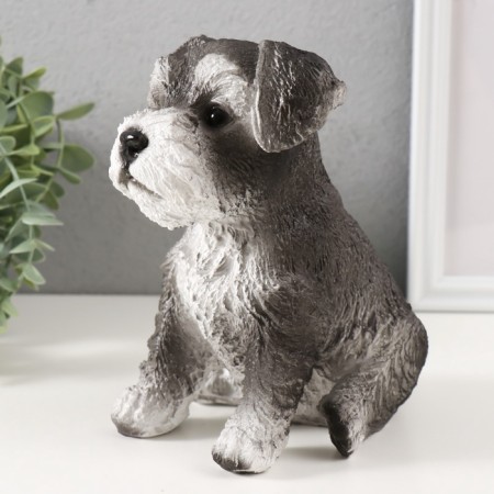 Figure "Mittel puppy" height 17 cm, width 11.5 cm, length 16.5 cm gray-black-4
