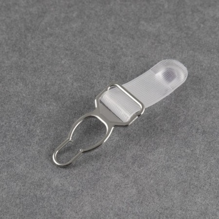 Flasping for stockings, metal, 12 mm, 4 pcs, the color is transparent-1