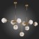 Suspension lamp ST LUCE. SL1157.303.09. Arbe. 9x40 watts, E14, 164x67x78 cm, bronze color