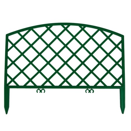 Decorative fence, 35 × 220 cm, 5 sections, plastic, green, Romanika, Greengo-6