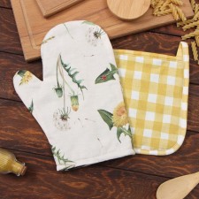 Set Ethel Sunbeam: mittens-spot 20x27 cm, tack 19x19cm, 100% HL, sarzha 178 g/m2