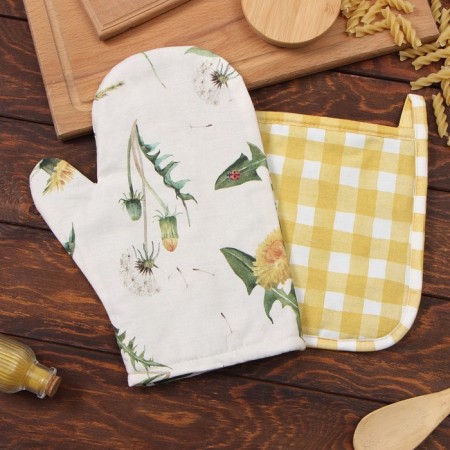 Set Ethel Sunbeam: mittens-spot 20x27 cm, tack 19x19cm, 100% HL, sarzha 178 g/m2