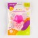 Silicone teether "for the front teeth", pink, with a cap, crumb I