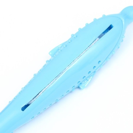 A toy for cats with cat mint "dolphin", 17 cm, blue-2