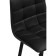 Hilly stool for metal/velor, black/black 43x42x93 cm
