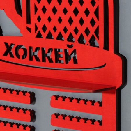 Moar with Hockey shelf Red Color, 42.5x27.5 cm-1