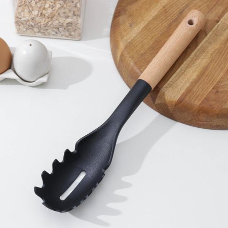 Spoon for spaghetti shade Margo, 30 cm, black color-1