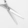 Hairdressing scissors with emphasis, bent rings, blade - 5.5 cm, silver color