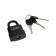 The castle is hinged, 45 mm, a copper cylinder, moisture -proof, short handle, 3 keys mix