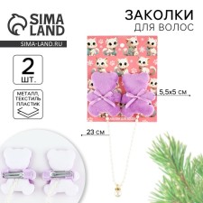 Classes of the New Year's Mishka “Winter-Comers”, for the New Year, a set of 2 pcs, 5.5 x 5 cm