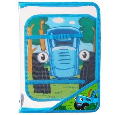 Gift set in the folder, 6 items, blue tractor-9