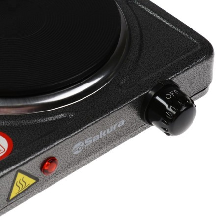 Electric tile Sakura PE-01GP, 1000 watts, 1 burner, gray-2