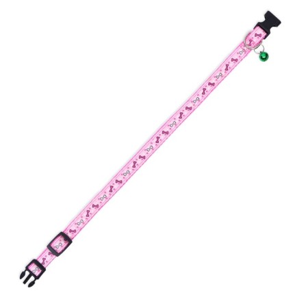 Nylon “Star Bones” collar, 36 x 1.5 cm, pink-3