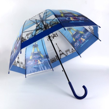 Umbrella - semi -automatic cane "Paris", 8 spokes, r = 41 cm, MIX drawing-2
