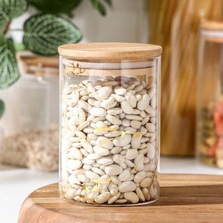 Glass Bank for bulk products "IVF. Gold ", 550 ml, 8.5 × 12.5 cm-2